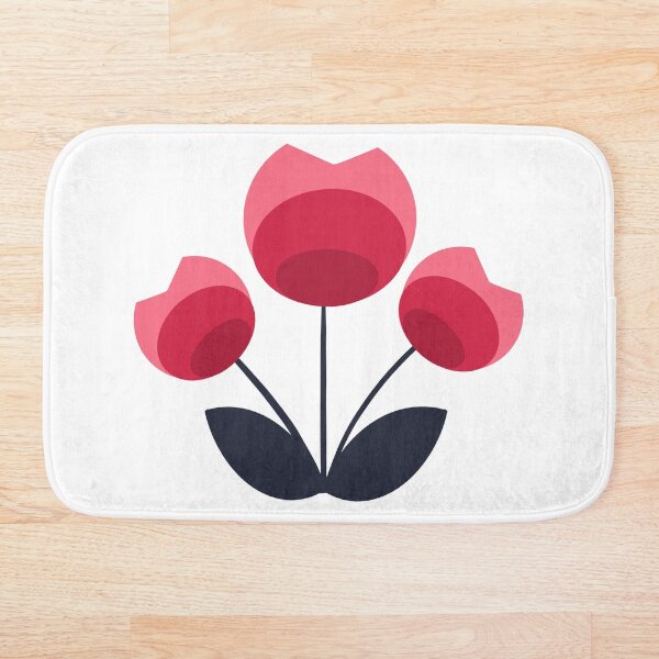 Item preview, Flor moderna roja y rosa de mediados de siglo designed and sold by Orchyd.
