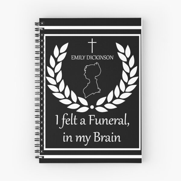 Item preview, Emily Dickinson Early American Poet I Felt A Funeral In My Brain Black and White designed and sold by BrokenUnicorn.