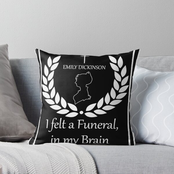 Item preview, Emily Dickinson Primer poeta estadounidense Sentí un funeral en mi cerebro Blanco y negro designed and sold by BrokenUnicorn.