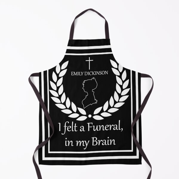 Item preview, Emily Dickinson Early American Poet I Felt A Funeral In My Brain Black and White designed and sold by BrokenUnicorn.