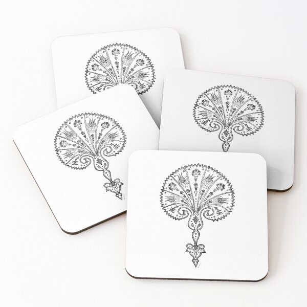 Item preview, Ink drawing - Persian fan ornament designed and sold by TimeLady's Closet.