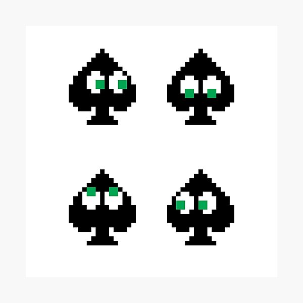 "4 of Spades Pixel Art" Photographic Print for Sale by stevenjlovelace