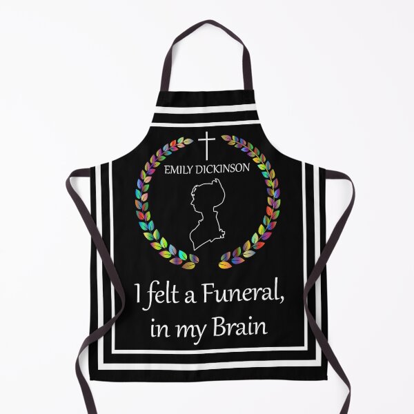 Item preview, Emily Dickinson Early American Poet I Felt A Funeral In My Brain Black and White Rainbow Wreath designed and sold by BrokenUnicorn.