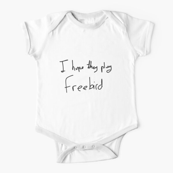 I Hope They Play Freebird -Black Short Sleeve Baby One-Piece