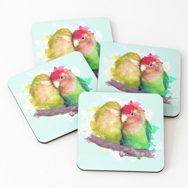 Item preview, Aquarell Splash Lovebirds designed and sold by Alienphysique.