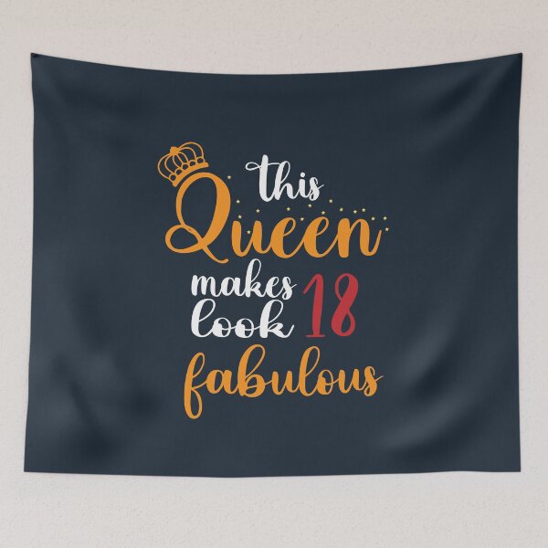 Item preview, This queen makes 18 look fabulous: family Shirts, anniversary Day Shirt ,18th Birthday Shirt, 18th Birthday Gift For Her, women shirt. designed and sold by comeonyassine21.
