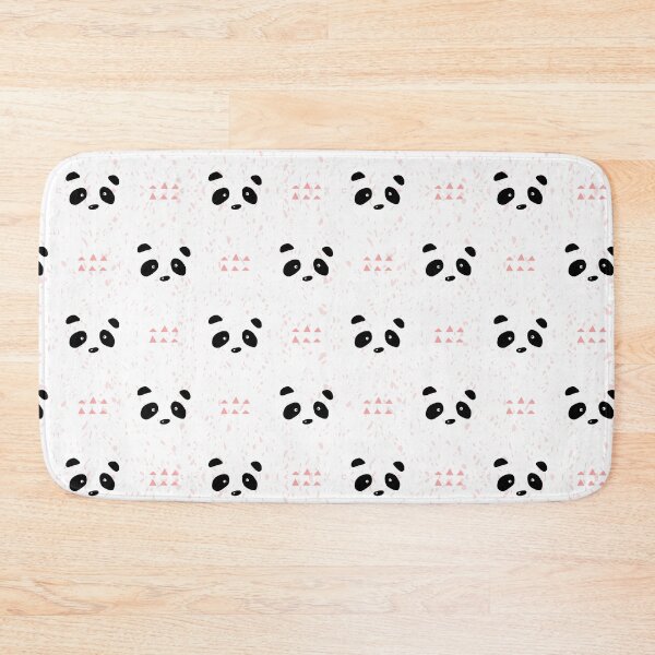 Item preview, Panda seamless pattern on white and pink background. designed and sold by Kizuneko.