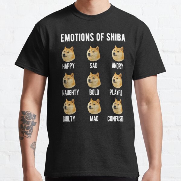Shiba Inu Emotions vxl Classic T-Shirt