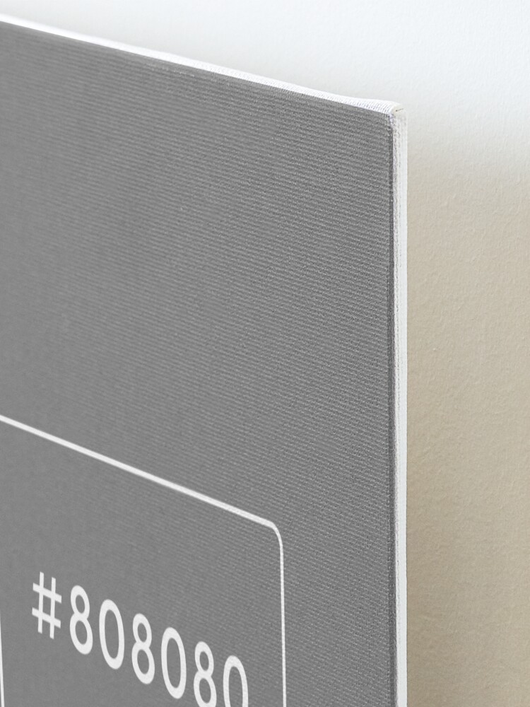 GRAY Hex Code Color #808080 (White print)