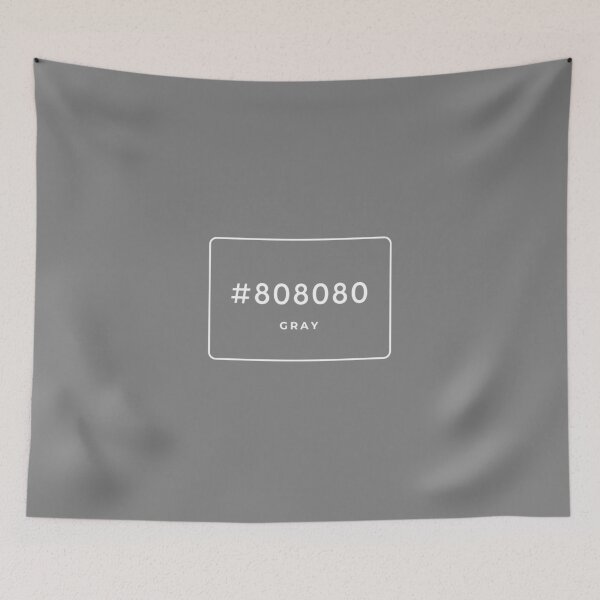 Item preview, GRAY Hex Code Color #808080 (White print) designed and sold by MinimalSketches.
