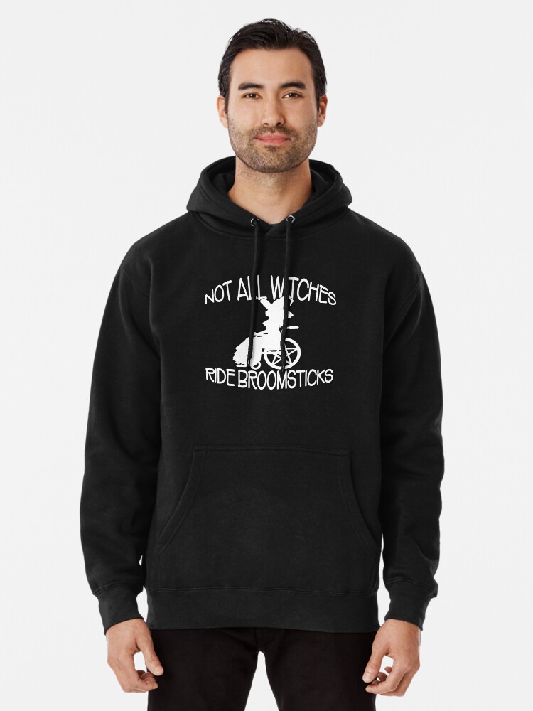 Thumbnail 1 of 5, Pullover Hoodie, Not all Witches Ride Broomsticks Wheelchair Cheeky Witch® designed and sold by cheekywitch.