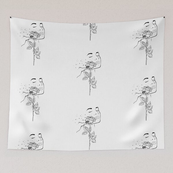 Item preview, Black and White Flower Face  designed and sold by ckz19.