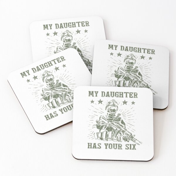 Item preview, My Daughter Has Your Six Army Mom Army Dad designed and sold by Uppercase Tees.