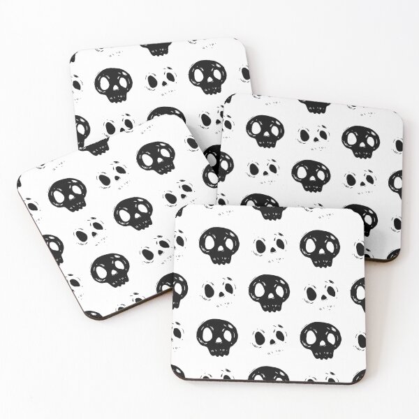 Item preview, Black and white human stylized skull seamless pattern. designed and sold by Kizuneko.