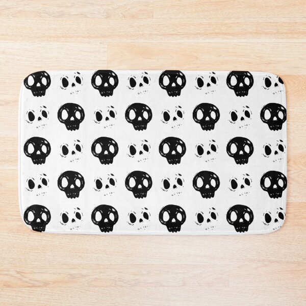Item preview, Black and white human stylized skull seamless pattern. designed and sold by Kizuneko.