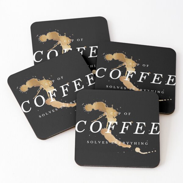 Item preview, a cup of coffee solves everything  designed and sold by Artsy Pies.