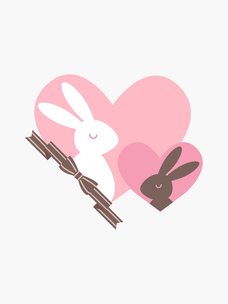Thumbnail 3 of 3, Sticker, Chocolate Bunny 7 designed and sold by lucidly.