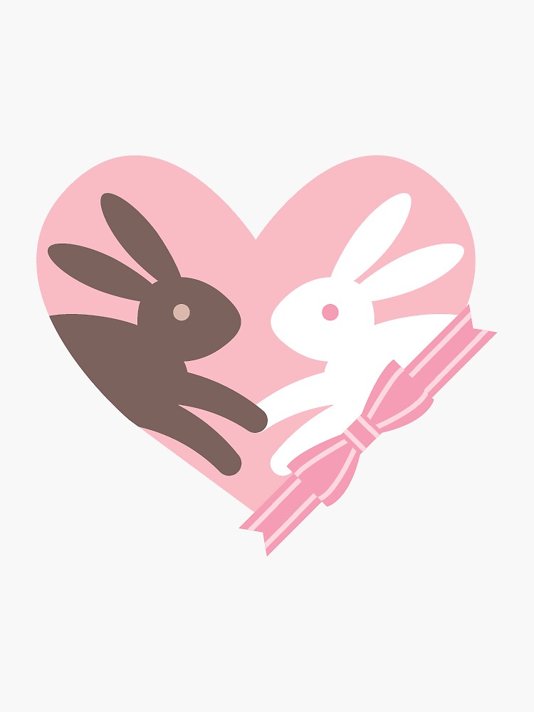 Thumbnail 3 of 3, Sticker, Chocolate Bunny 8 designed and sold by lucidly.