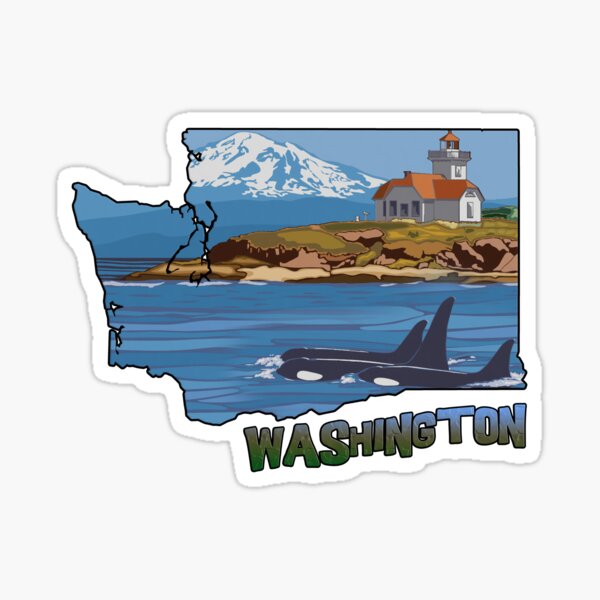Item preview, Washington State Coastal Drawing designed and sold by gorff.