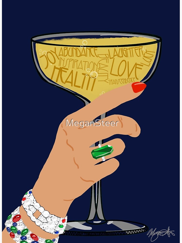 Thumbnail 2 of 2, Greeting Card, A Toast to You designed and sold by MeganSteer.