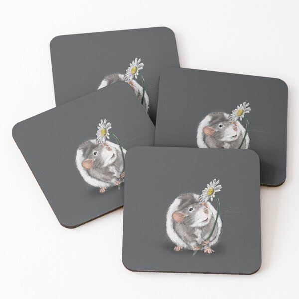 Item preview, A Rat and a Daisy - Dark Grey designed and sold by Doodle-Pip.