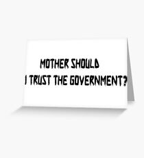 Pink Floyd Mother Should I Trust The Government T Shirt Greeting Card