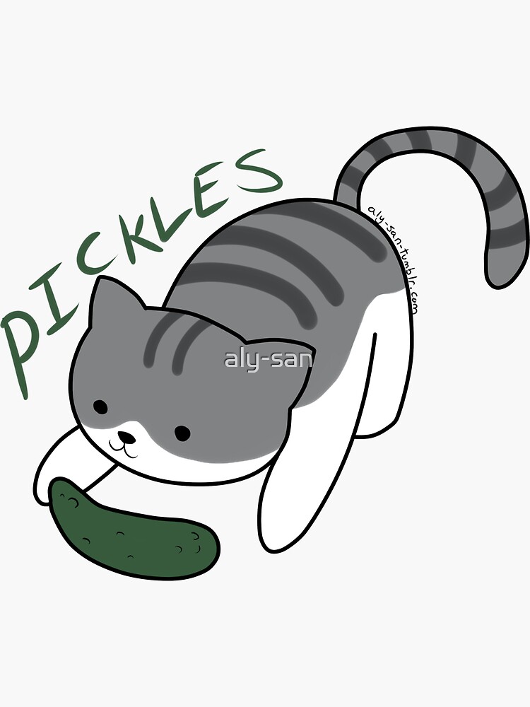 "Pickles The Cat" Sticker by alysan Redbubble