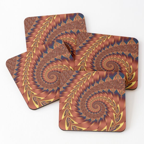 Item preview, Brick Red and Gold Spiral Fractal designed and sold by Manpreet Sokhi.