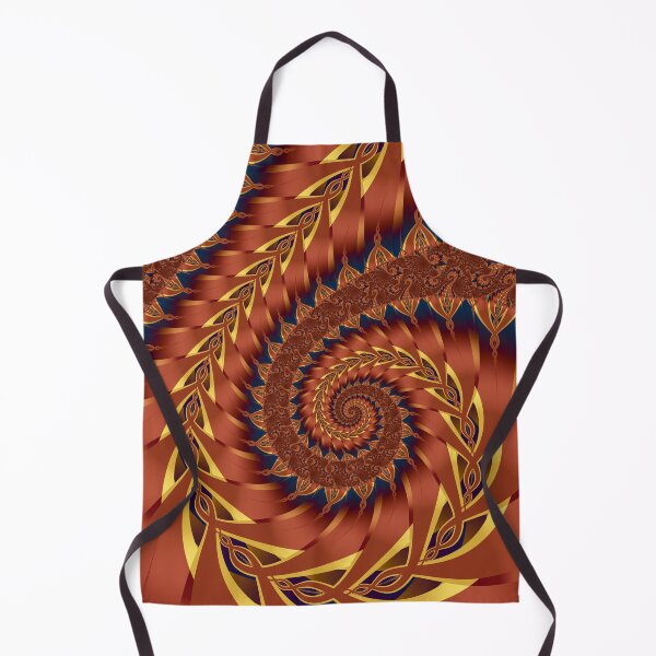 Item preview, Brick Red and Gold Spiral Fractal designed and sold by Manpreet Sokhi.