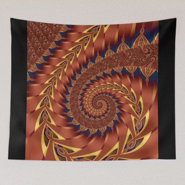 Item preview, Brick Red and Gold Spiral Fractal designed and sold by Manpreet Sokhi.