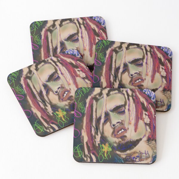 Item preview, rapper,trap,colourful,color,poster,lil,dreads,music,rap,hiphop,trash,graffiti,lyrics,p,portrait,tattoos,wall art,gang,artist,digital,cool,dope,print,credenza,music,jump,city,man designed and sold by spacesbydee.