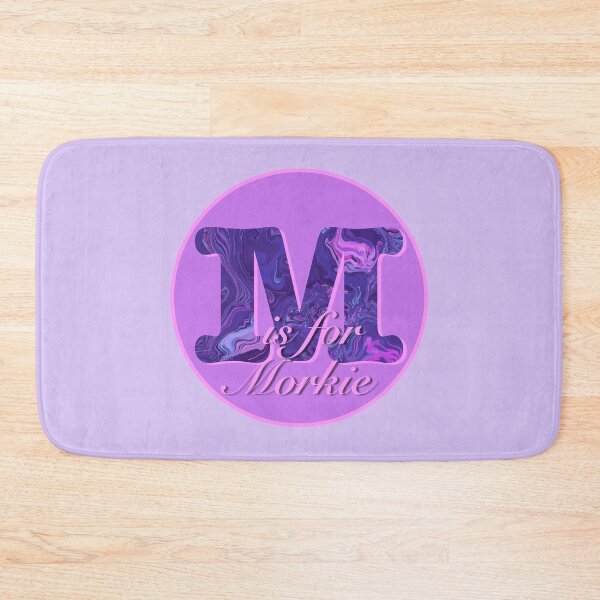 Item preview, Purple letter ‘M is for Morkie’ dog breed monogram  designed and sold by AMSonArt.