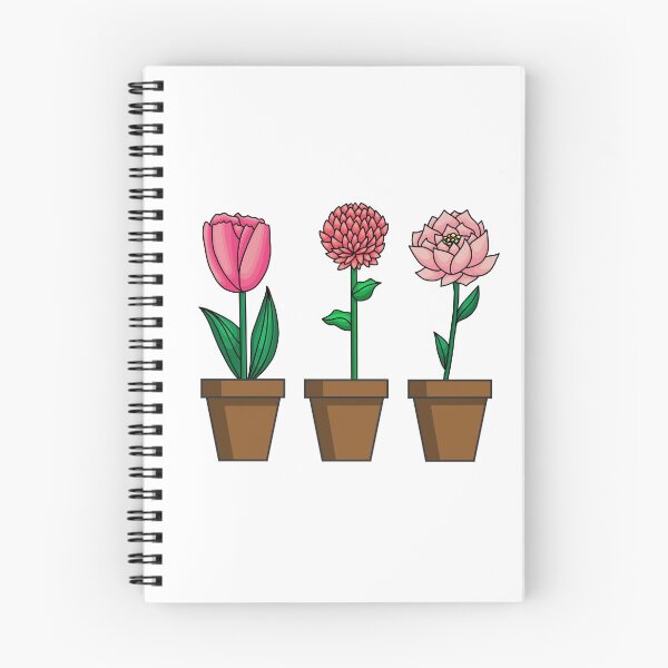 Item preview, Pink Flower Plant Pots (White Background) designed and sold by C-ArtDesign.