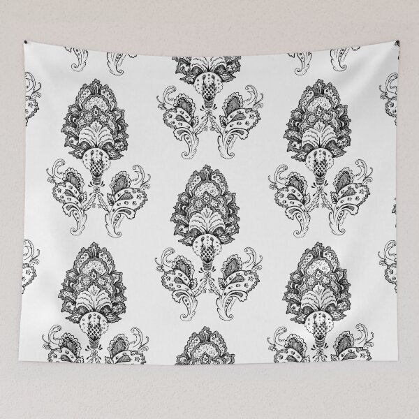 Item preview, Ink drawing - fancy paisley ornament designed and sold by TimeLady's Closet.