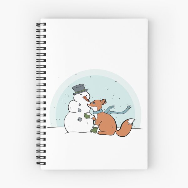 Item preview, Fox and Snowman in a Winter Scene designed and sold by Otter-Grotto.