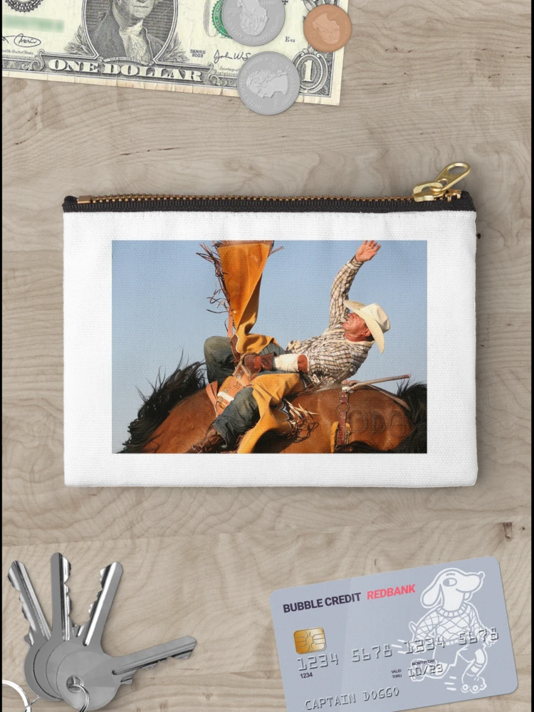 Thumbnail 3 of 4, Zipper Pouch, Rodeo Bareback Rider designed and sold by Rodeo-Photos.