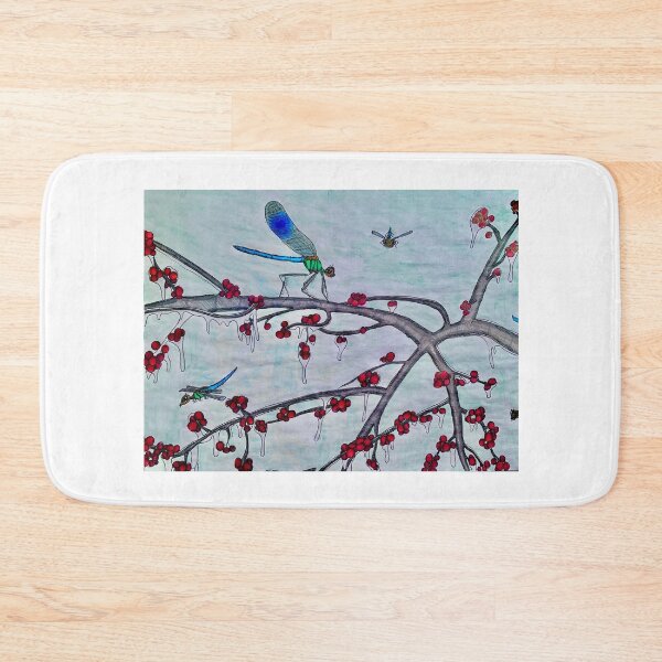Item preview, Dragonflies on a Frozen Redberry Tree (Color) designed and sold by Marian Hayes.