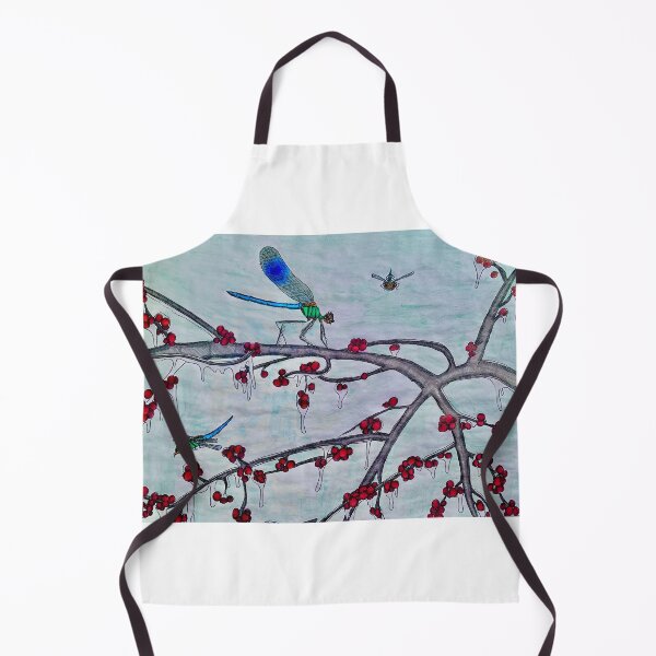 Item preview, Dragonflies on a Frozen Redberry Tree (Color) designed and sold by Marian Hayes.