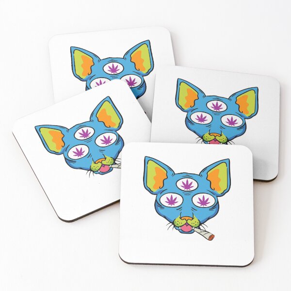 Item preview, Stoned Alien Cat designed and sold by RedsStickerShop.