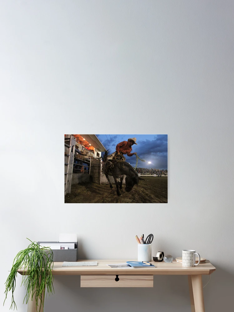 Thumbnail 2 of 3, Poster, Bronc Rider Closeup designed and sold by Rodeo-Photos.