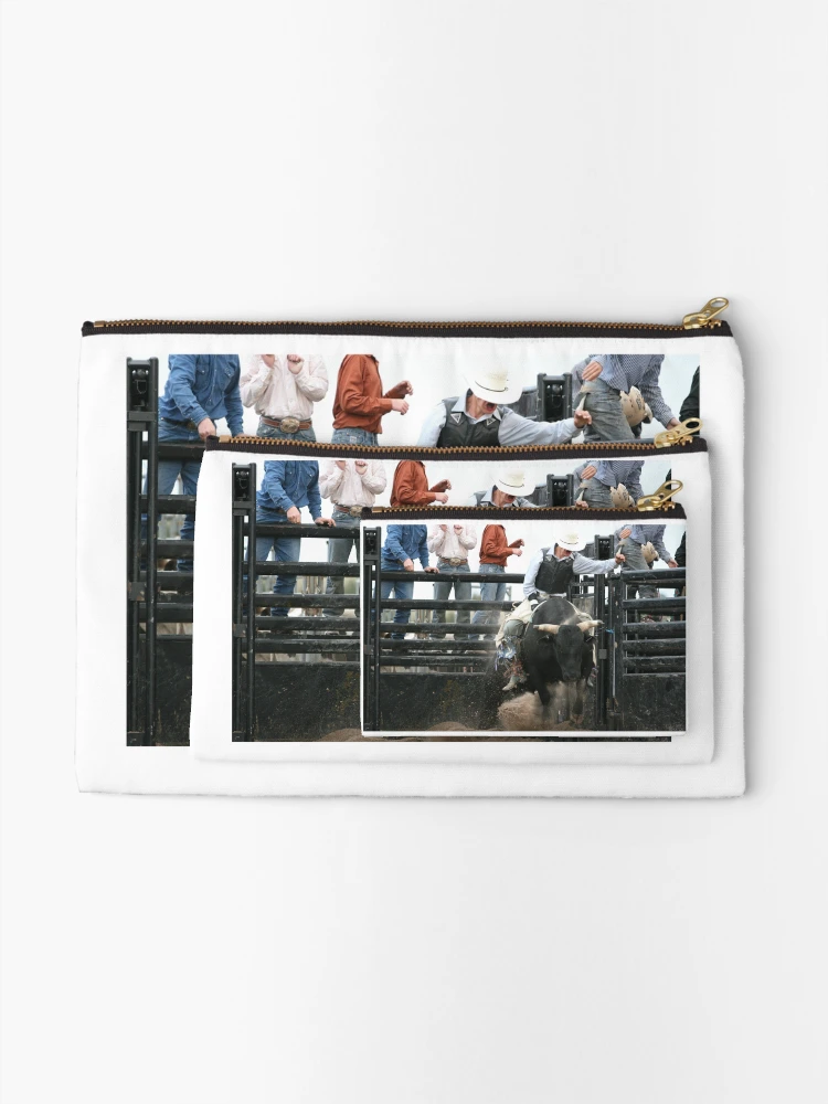Thumbnail 2 of 4, Zipper Pouch, Bull Rider Breakout designed and sold by Rodeo-Photos.