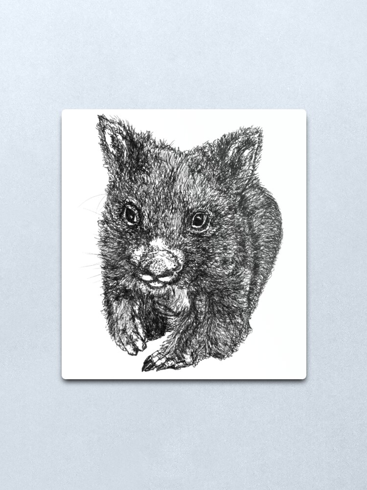 Alternate view of Bill the Baby Wombat Metal Print