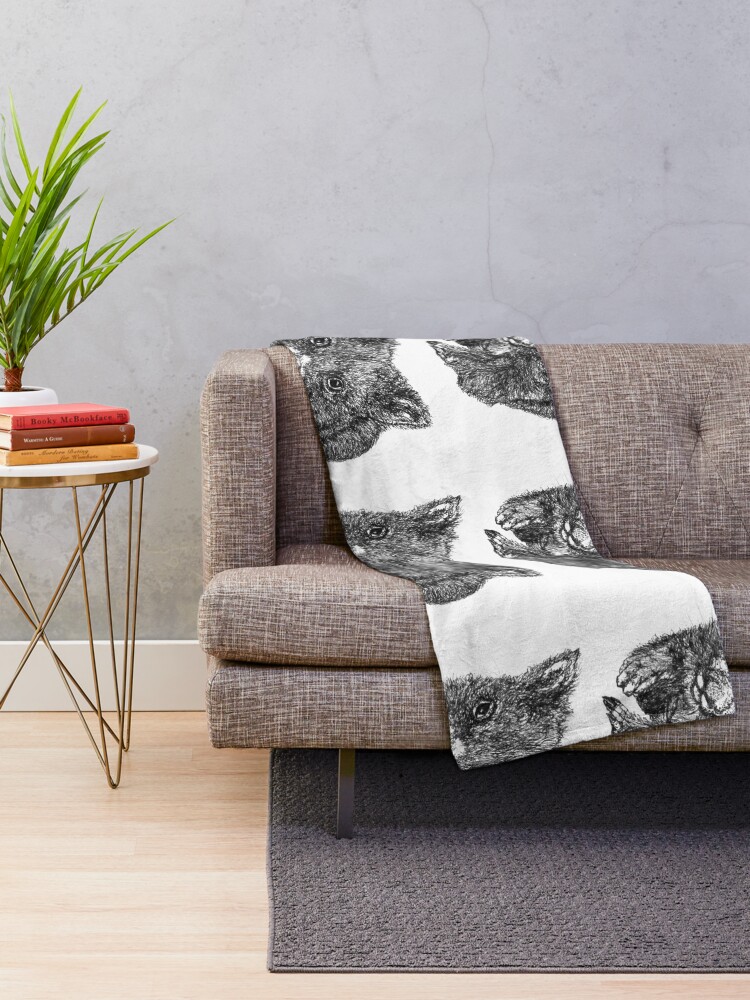Alternate view of Bill the Baby Wombat Throw Blanket
