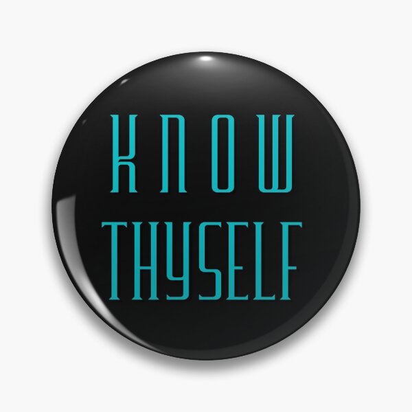 Item preview, Know Thyself Temet Nosce Blue Design Stoicism Mindfulness Self-Awareness designed and sold by LGbubble.