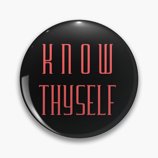 Item preview, Know Thyself Temet Nosce Coral Red Design Stoicism Mindfulness Self-Awareness designed and sold by LGbubble.