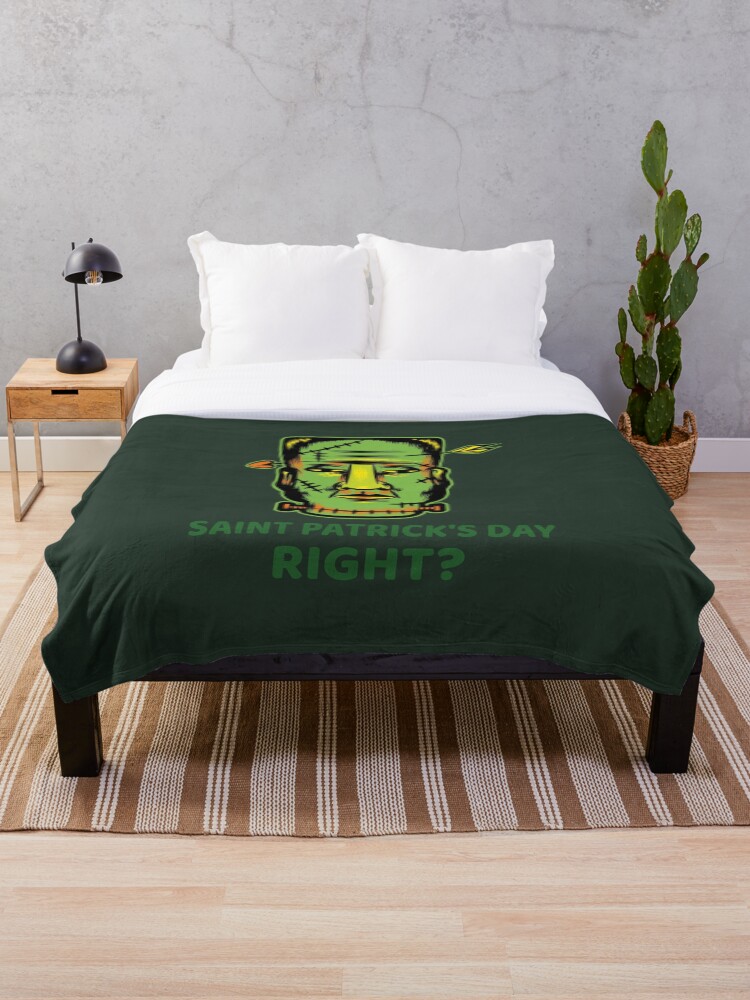 Thumbnail 1 of 6, Throw Blanket, SAINT PATRICK'S DAY RIGHT? designed and sold by AndPeace702.