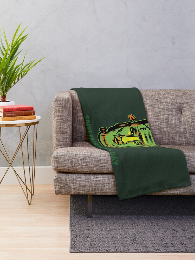 Thumbnail 2 of 6, Throw Blanket, SAINT PATRICK'S DAY RIGHT? designed and sold by AndPeace702.