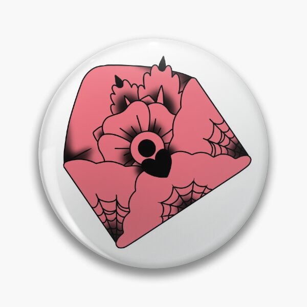 Item preview, pink goth flower letter designed and sold by despresso.