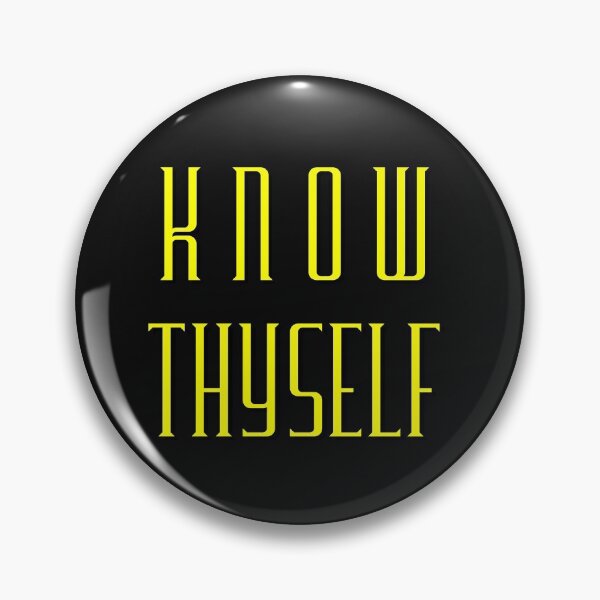 Item preview, Know Thyself Temet Nosce Yellow Design Mindfulness Stoicism Self-Awareness designed and sold by LGbubble.
