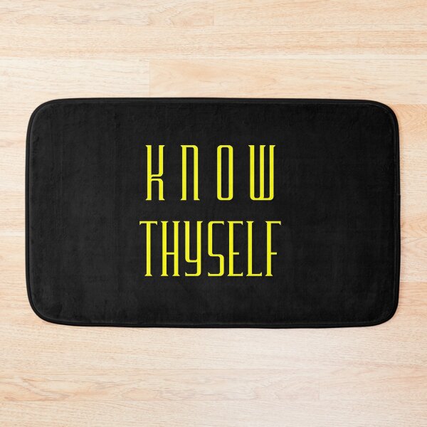 Item preview, Know Thyself Temet Nosce Yellow Design Mindfulness Stoicism Self-Awareness designed and sold by LGbubble.
